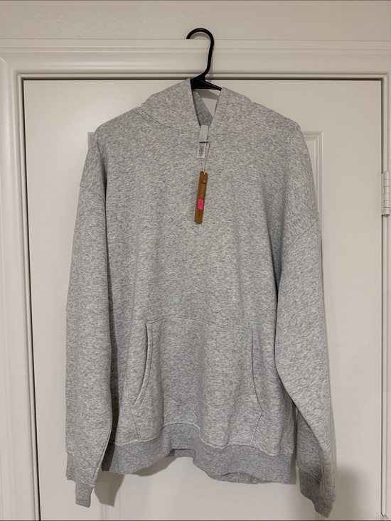 SKIMS Tops - SKIMS Light Heather Gray Hooded Pullover Sweatshirt - Relaxed Hoodie